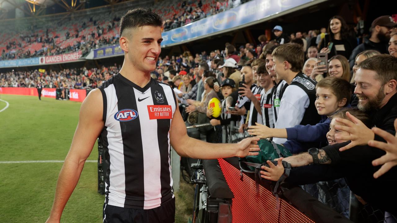 Pies fans turned up in their droves at the Gold Coast on Saturday. Picture: Russell Freeman/AFL Photos