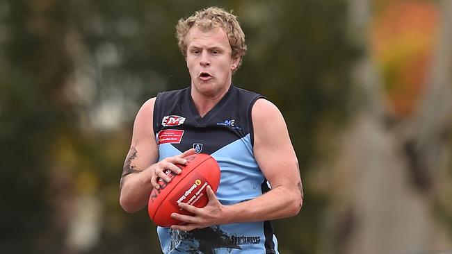 EDFL footy: Keilor V Aberfeldie. No 1 Josh Toy for Aberfeldie. Picture: David Smith