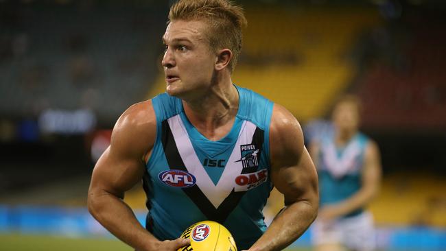 Ollie Wines was Port Adelaide’s top SuperCoach scorer. Picture: Wayne Ludbey