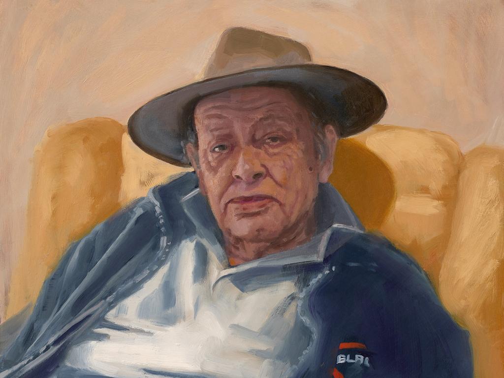 Patrice Wills’ 'No place like home', oil on board, 30.5 x 30.5cm. Sitter: Uncle Wes Marne