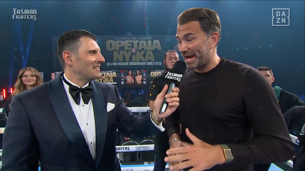 Eddie Hearn raved about Teremoana in the ring. Photo: DAZN