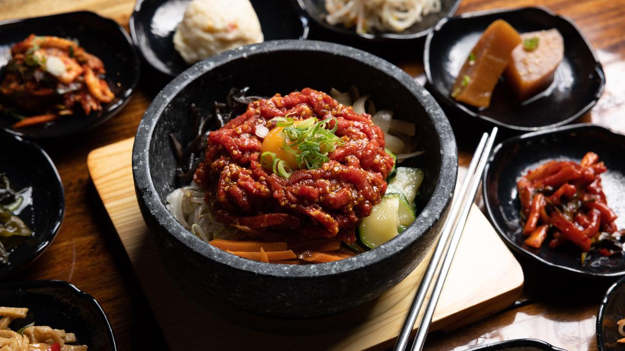 Bibimbap and banchan at Daega Korean BBQ Cuisine, Underwood. Picture: David Kelly