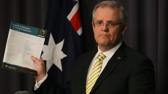 Minister for Social Services, Scott Morrison holding a press conference at Parliament House in Canberra about Abbott Government measures to encourage young people into work.