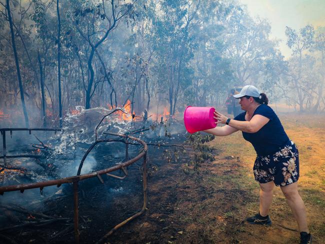 A longer bushfire season is expected due to the hot and dry conditions. Picture: Glenn Campbell