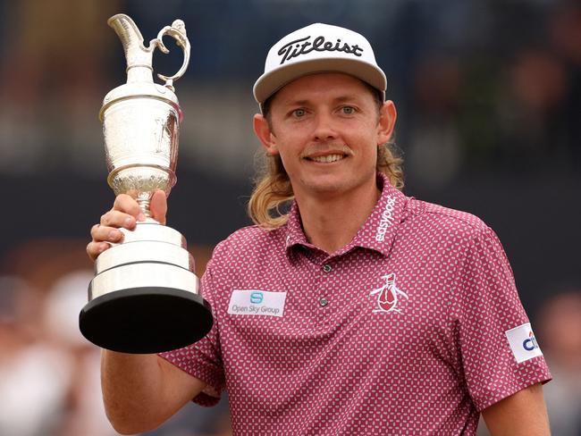 Golf - The 150th Open Championship - Old Course, St Andrews, Scotland, Britain - July 17, 2022 Australia's Cameron Smith celebrates with the Claret Jug after winning The Open Championship REUTERS/Phil Noble