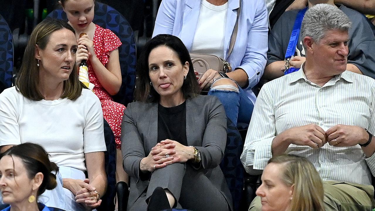 Netball Australia CEO Kelly Ryan (C). Picture: Bradley Kanaris/Getty