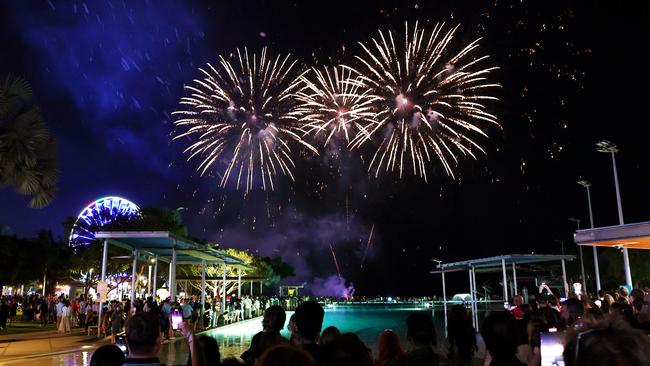 Cairns Regional Council have advised family fireworks will take place on the Cairns Esplanade at 9pm and a second display will take place at midnight. Picture: Brendan Radke