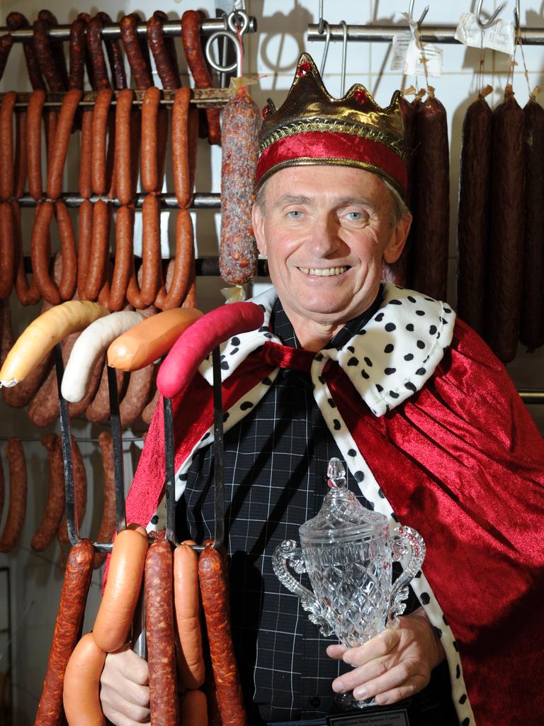 Standom Smallgoods founder Stan Ciechanowicz was in 2010 the first inductee into the Australian Sausage King Hall of Fame. Picture: Naomi Jellicoe