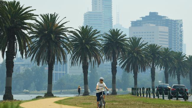 Smoke haze from the East Gippsland bushfires has drifted across Victoria reaching Melbourne