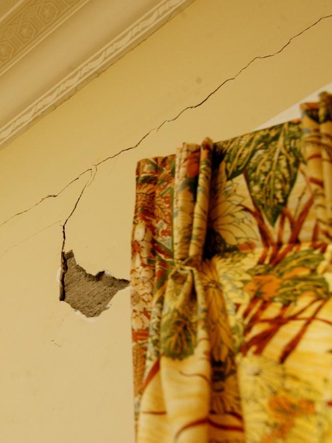 Cracks on an interior wall