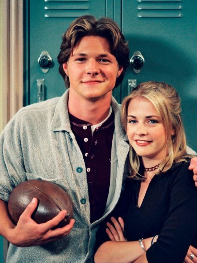 Melissa Joan Hart with Sabrina the Teenage Witch co-star Nate Richert. Picture: ABC