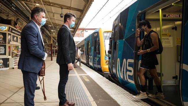 But public transport remains quieter than pre-COVID. Picture: NewsWire