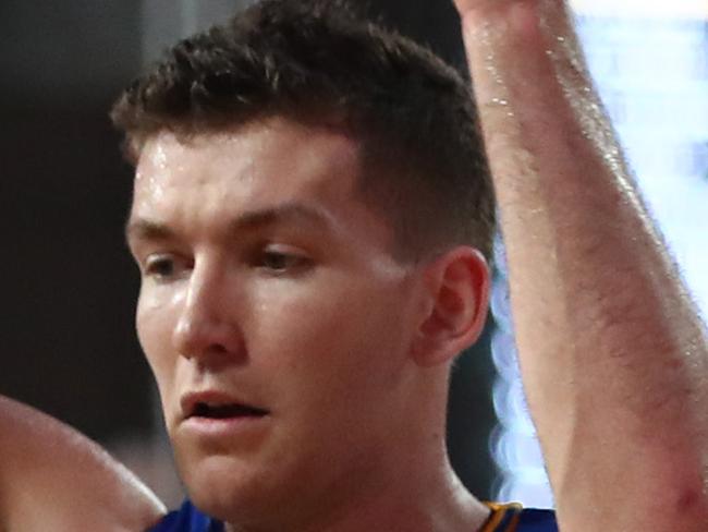 BRISBANE, AUSTRALIA - JANUARY 18: Will Magnay of the Bullets passes during the round 16 NBL match between the Brisbane Bullets and the Illawarra Hawks at Nissan Arena on January 18, 2020 in Brisbane, Australia. (Photo by Chris Hyde/Getty Images)