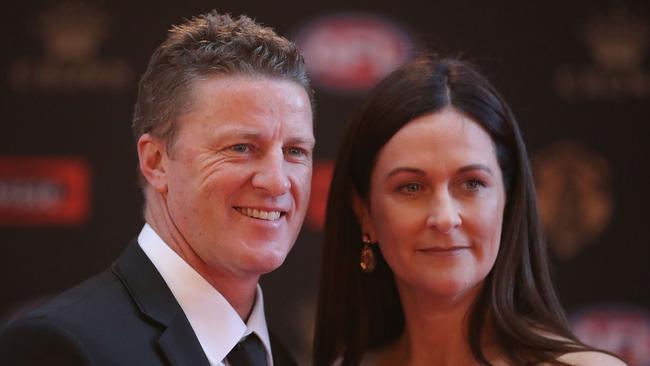 Damien Hardwick brought wife Danielle into club life, but the relationship has since soured. Picture: Getty Images