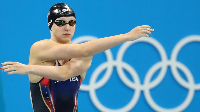 United States' Katie Ledecky prepares to compete.