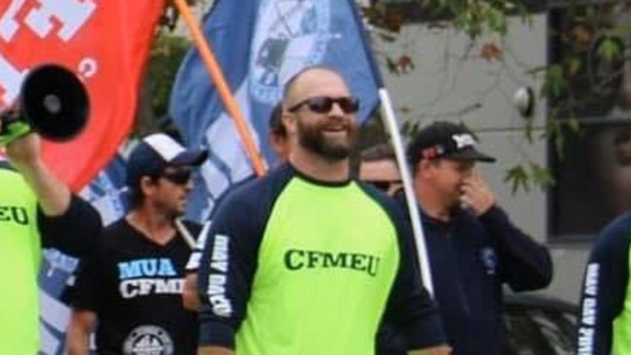 CFMMEU official Dean Rielly, who is a respondent in multiple court actions brought by the ABCC. Source: Facebook