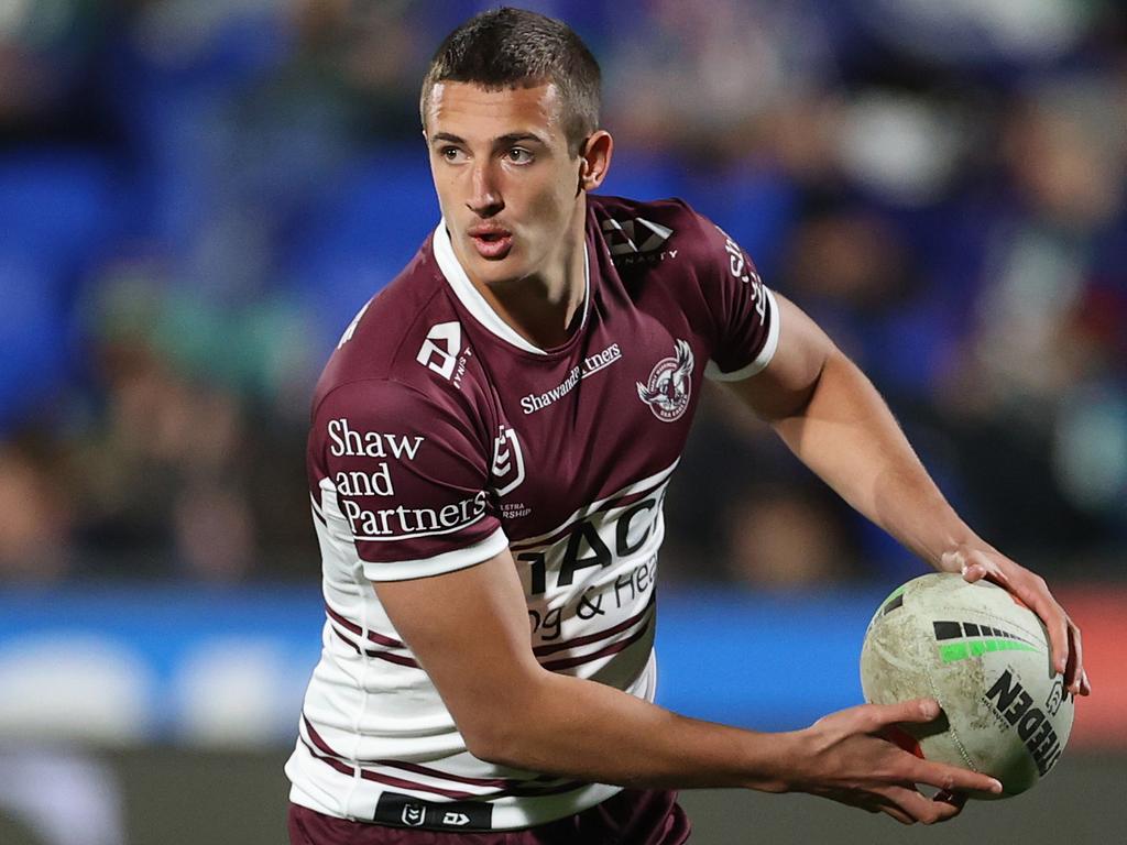 Stuck behind Luke Brooks and Daly Cherry-Evans at Manly, playmaker Jake Arthur has captured the attention of rival clubs. Credit: NRL Photos