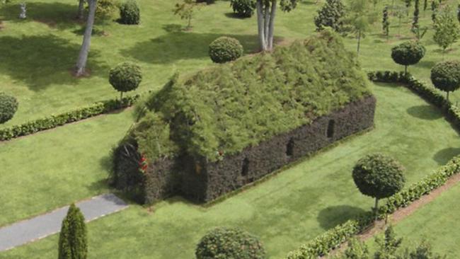 The living church in Barry Cox’s Tree Church Gardens in Ohaupo, New Zealand.