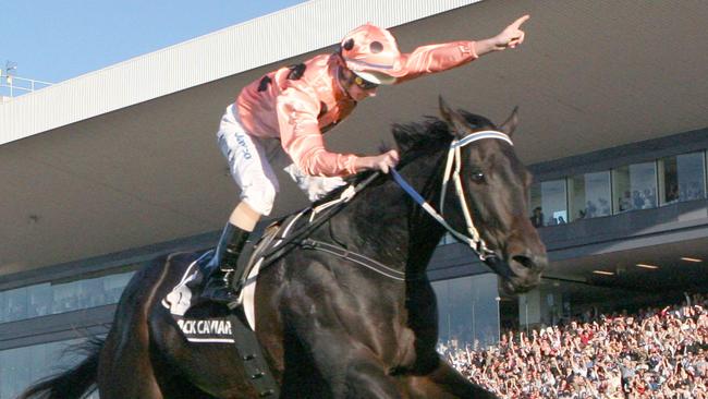 14/05/2011 SPORT: 14.5.2011 The BTC cup at Doomben. Winner race 7 Black Caviar Luke Nolan. Pic Jono Searle