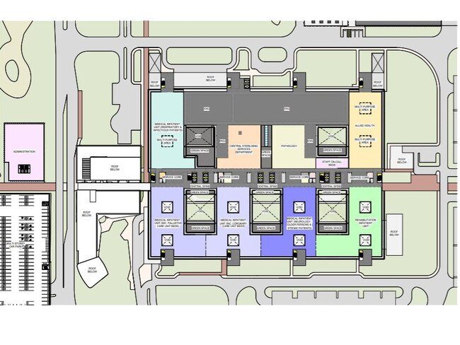 Concept designs for a proposed new hospital in Bundaberg (Level 2).