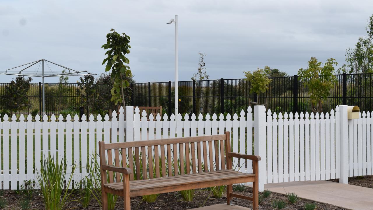 The clothesline and mailbox set up for residents living with dementia at the new Ozcare Mackay facility. The staff have arranged for students in the region to write welcome letters which will be waiting for residents in the mail. Picture: Heidi Petith