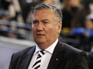 MELBOURNE, AUSTRALIA - JULY 26: Eddie McGuire, President of the Collingwood FC looks on during the 2019 AFL round 19 match between the Collingwood Magpies and the Richmond Tigers at the Melbourne Cricket Ground on July 26, 2019 in Melbourne, Australia. (Photo by Dylan Burns/AFL Photos via Getty Images)