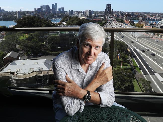 8/3/24: Playwright David Williamson at his apartment in Sydney who has come back out of retirement. David has retired twice but is back writing for the theatre, with three new plays being produced this year. His latest work, The Great Divide, is about property development and economic inequality in contemporary Australia, and its season has already been extended at Sydney's Ensemble Theatre. John Feder/The Australian.