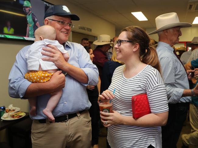 Holding babies is a well-known part of the election campaign. Picture: Adam Taylor