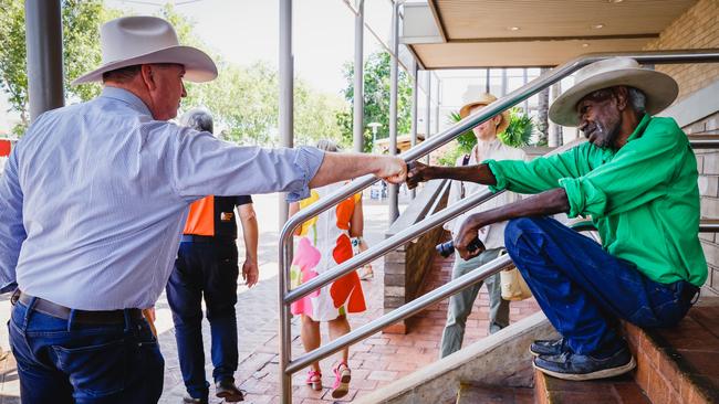 Barnaby Joyce with David in Katherine on Monday. Picture: Deputy Prime Minister’s Office 2022