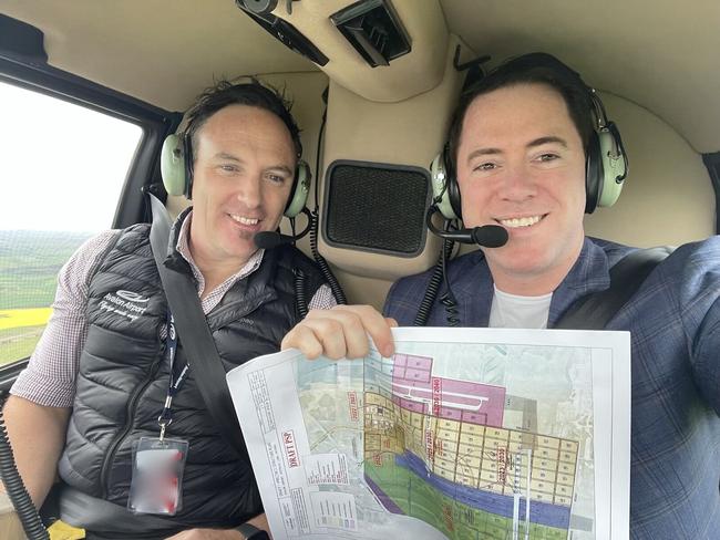 David Collard exploring Geelong by chopper Picture: Supplied