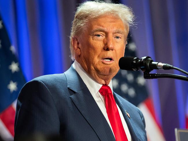 (FILES) US President-elect Donald Trump speaks during a meeting with House Republicans at the Hyatt Regency hotel in Washington, DC on November 13, 2024. The Bahamas on December 5, 2024 said it had rejected a proposal from the incoming Trump administration to take in deported migrants, as the next US president seeks to follow up on pledges to tackle immigration. (Photo by ALLISON ROBBERT / POOL / AFP)