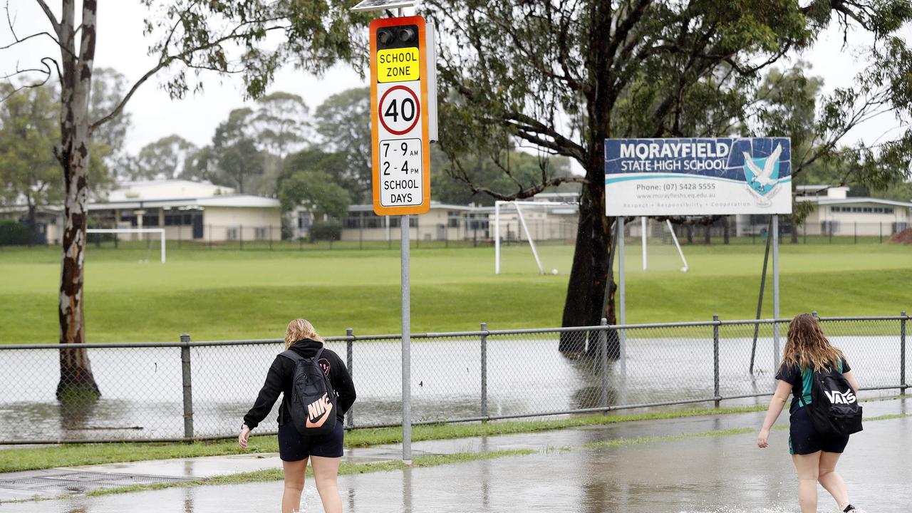 Local flooding pictured in Morayfield. (Image/Josh Woning)