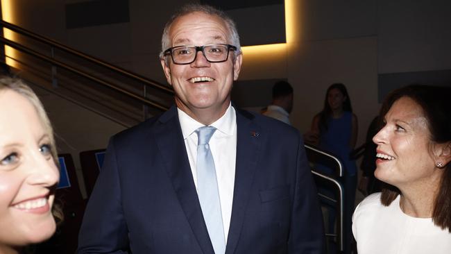 Former prime minister Scott Morrison at the Liberal Party campaign launch. Picture: Richard Dobson / NewsWire