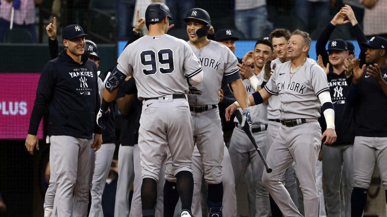 Judge has now set the American League record for home runs in a single season.  Ron Jenkins/Getty Images/AFP