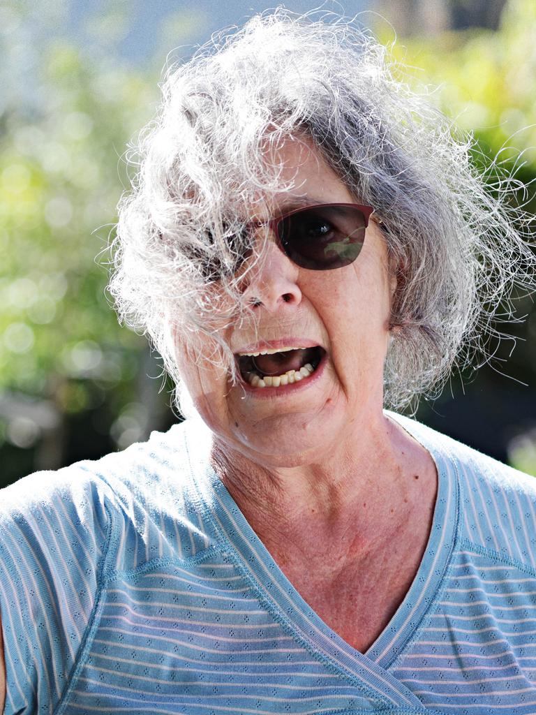 Tim Crakanthorp's mother in-law Santina Manitta out the front of a Merewether property. Picture: Adam Yip