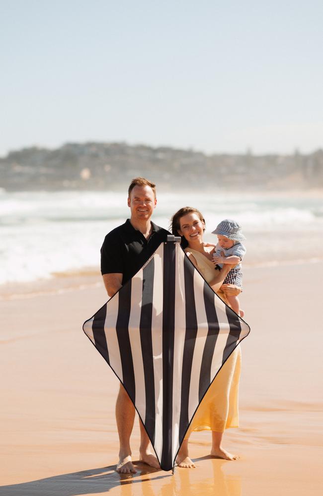 Aussie couple Jeremy Scott and Elizabeth Afrakoff launched their business Swim Shady in December 2024. Picture: Supplied