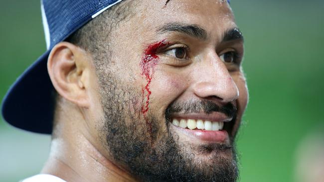 Rebels star Amanaki Mafi pictured after a game against the Brumbies.