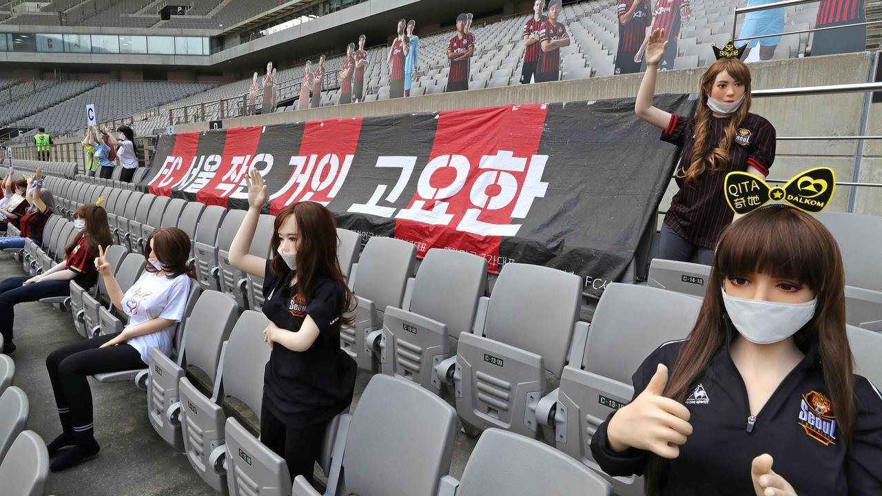 The South Korean soccer team who filled its fan-less stadium with sex dolls was reportedly slapped with a record fine by the league.