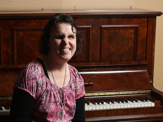 For TasWeekend.  Scratch the Surface.  Emma Bennison vision impaired musician and Co-CEO of Arts Access Australia.  Picture Nikki Davis-Jones