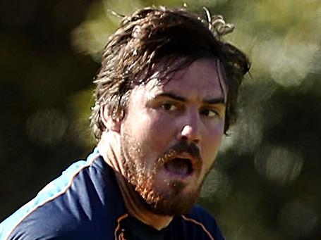 SYDNEY, AUSTRALIA - JULY 03: Kane Douglas passes the ball during a Waratahs Super Rugby training session at Kippax Lake on July 3, 2014 in Sydney, Australia. (Photo by Mark Metcalfe/Getty Images)