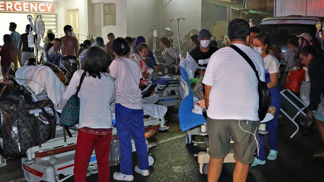 Local authorities warned of a "destructive tsunami" after the earthquake struck and urged people in coastal areas to flee. Picture: Ted Aljibe / AFP