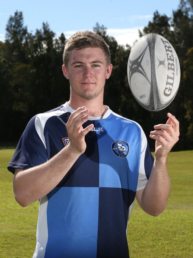 Sean Finigan of Helensvale Hogs Rugby Union team during a photo shoot at the club oval, Helensvale, Gold Coast. Photo: Regi Varghese