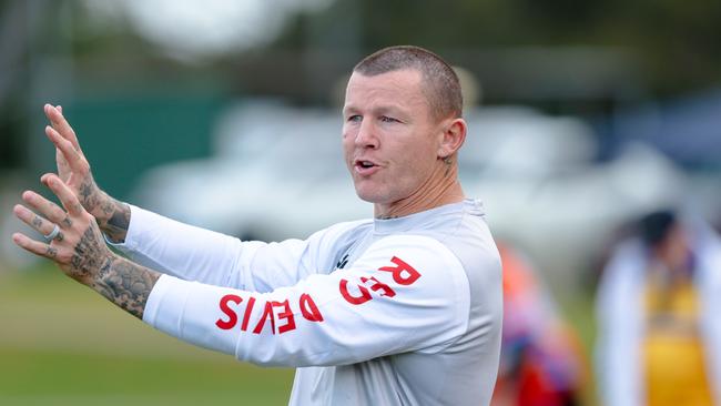 Byron coach Todd Carney giving instructions. Picture: DC Sports Photography