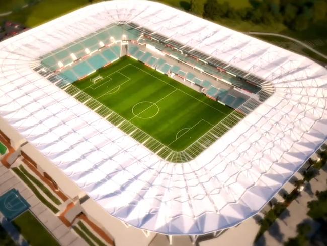 Artist Impressions of the new Western Sydney Stadium, Parramatta.