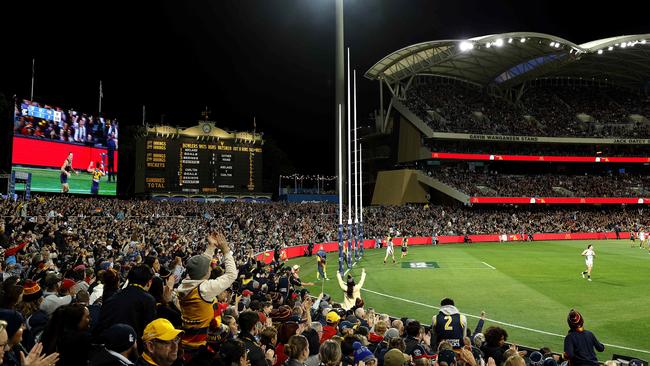 Adelaide kicked of Gather Round on a Thursday night this year. Picture: Phil Hillyard