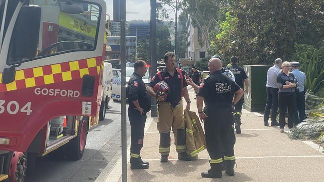 Emergency services remain on scene at Donnison St in Gosford with reports of two fires. Picture: Richard Noone