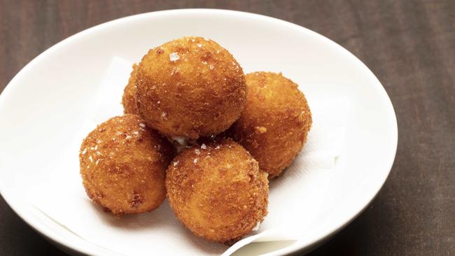 Julius Pizzeria’s arancini balls. Picture: Russell Shakespeare