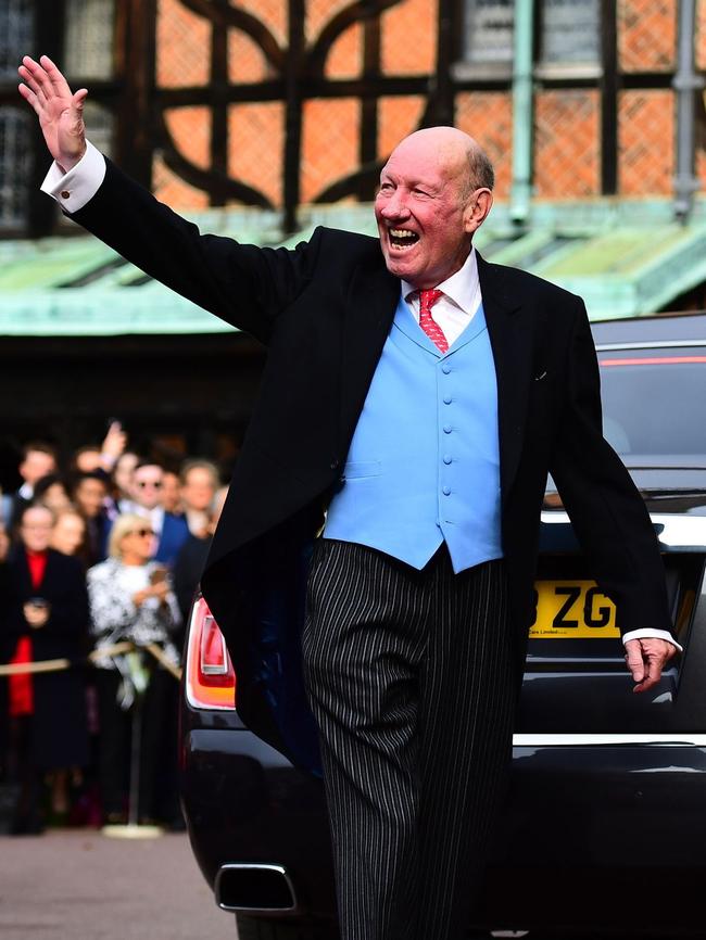 Father of the groom, George Brooksbank, is very excited to be there. Picture: AFP