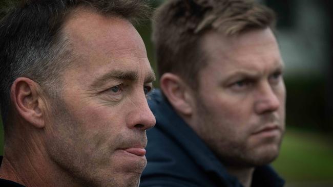 Coach Alastair Clarkson announced he’s leaving the club and handing it over to Sam Mitchell. Picture: Tony Gough