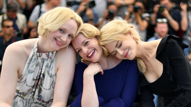 British actor Gwendoline Christie, US actor Elisabeth Moss and Australian actor Nicole Kidman star in 'Top Of The Lake: China Girl. Picture: AFP